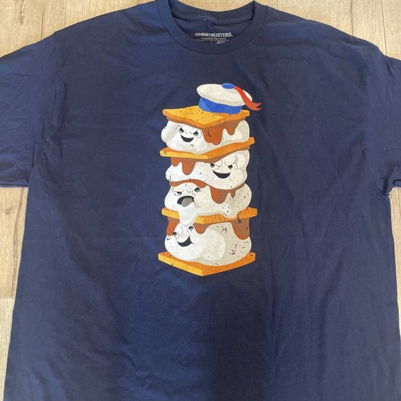 GHOSTBUSTERS AFTERLIFE MINI PUFT  T-SHIRT SZ XL Lootwear Exclusive Blue Tee - Picture 4 of 5